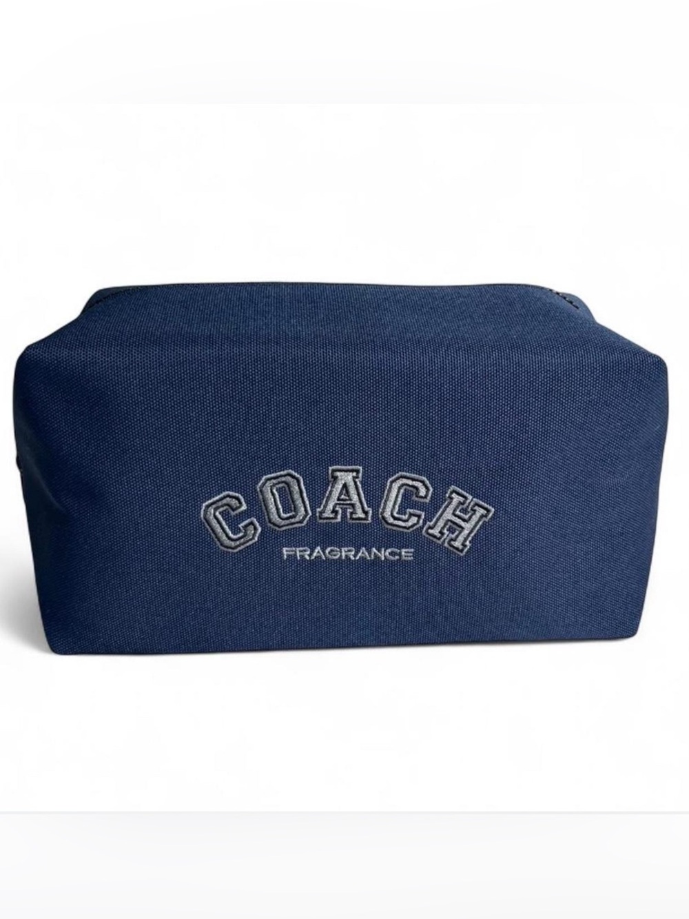 Coach Navy Embroidered Large Makeup Bag / Toiletry Pouch - Picture 1 of 6